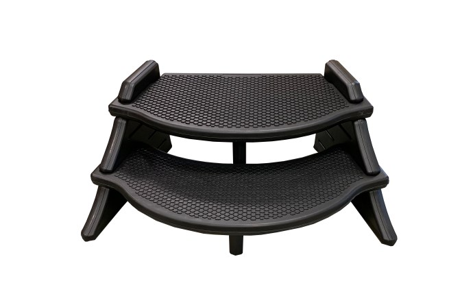 The Edge Spa Step - Black Tread, Black Sidewall